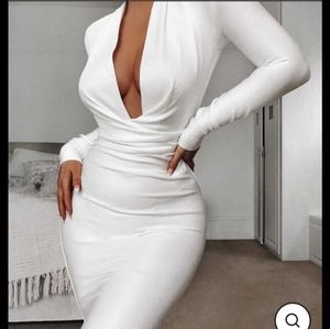 White bandage dress